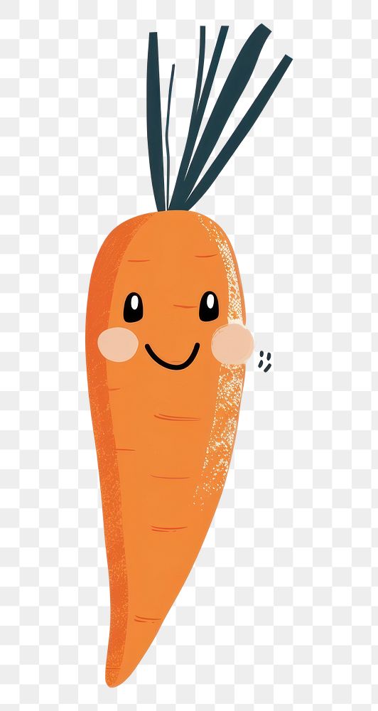 PNG Cute carrot illustration vegetable food anthropomorphic.