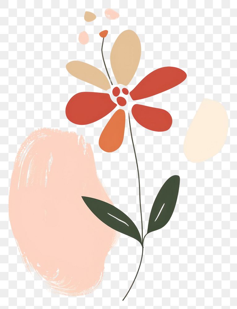PNG  Cute flower illustration pattern plant petal.