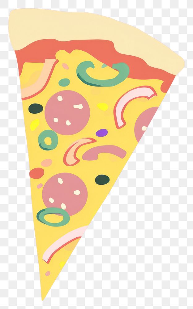 PNG  Cute pizza illustration pepperoni clothing confetti.