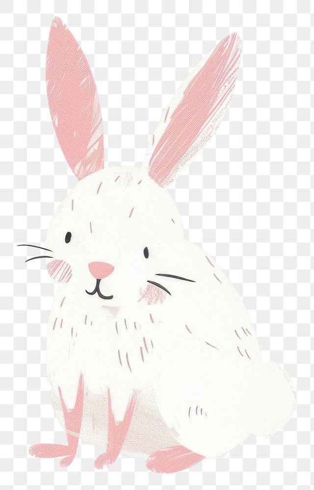 PNG Cute rabbit illustration animal mammal nature.