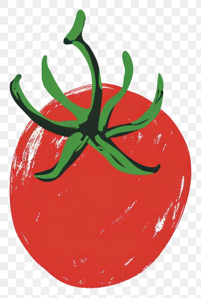 PNG Cute tomato illustration vegetable plant food.