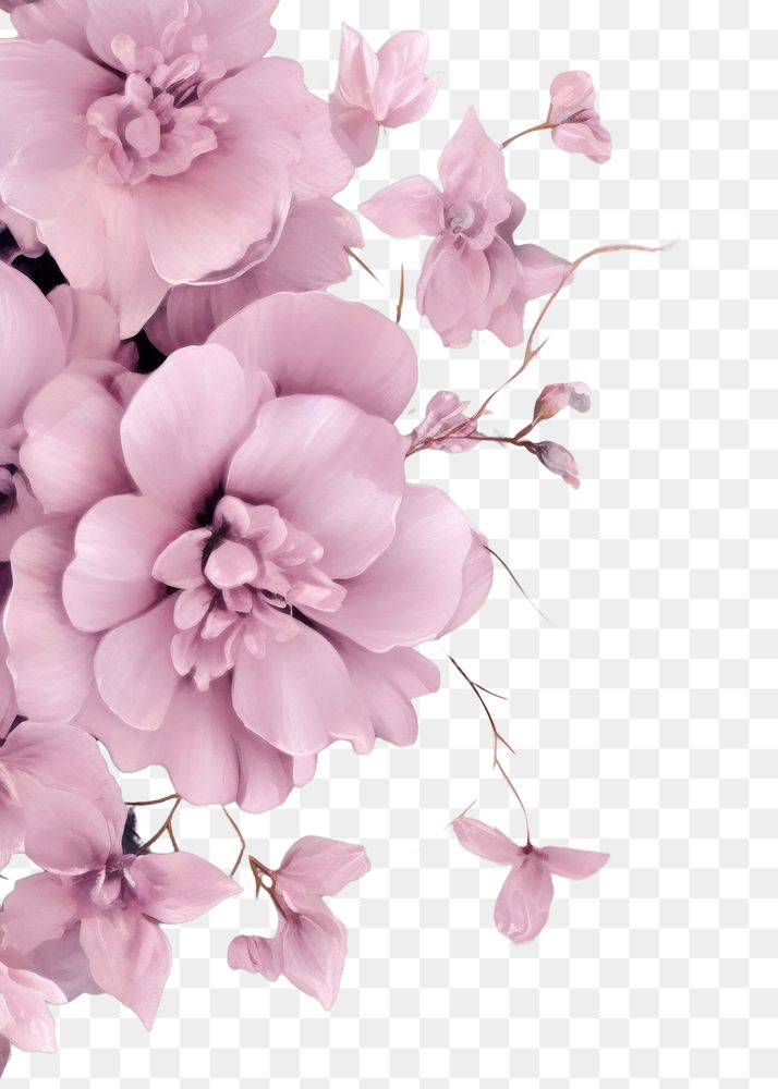 PNG Pink flower pattern backgrounds blossom petal