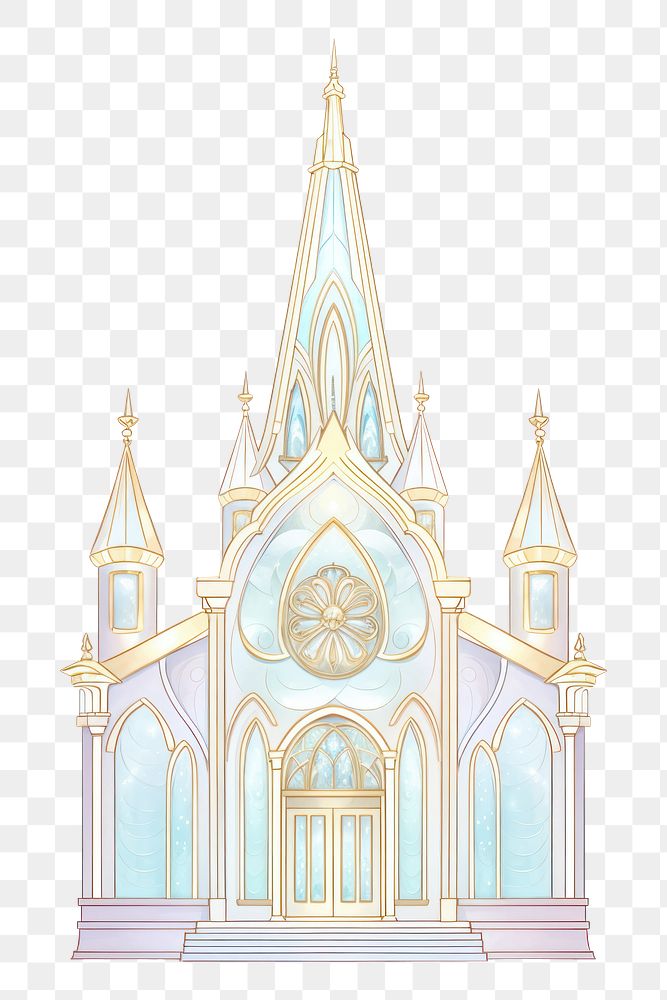 illustration of *church Alphonse Mucha style* isolated on white background --ar 2:3 --style 19pADPufIwHTB19