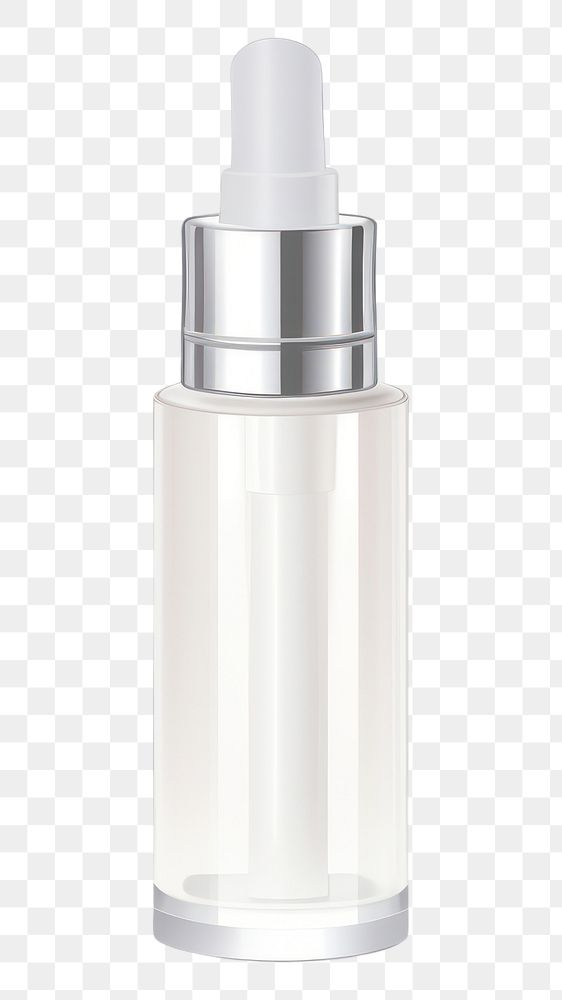 PNG  Serum cosmetic cosmetics bottle white background.