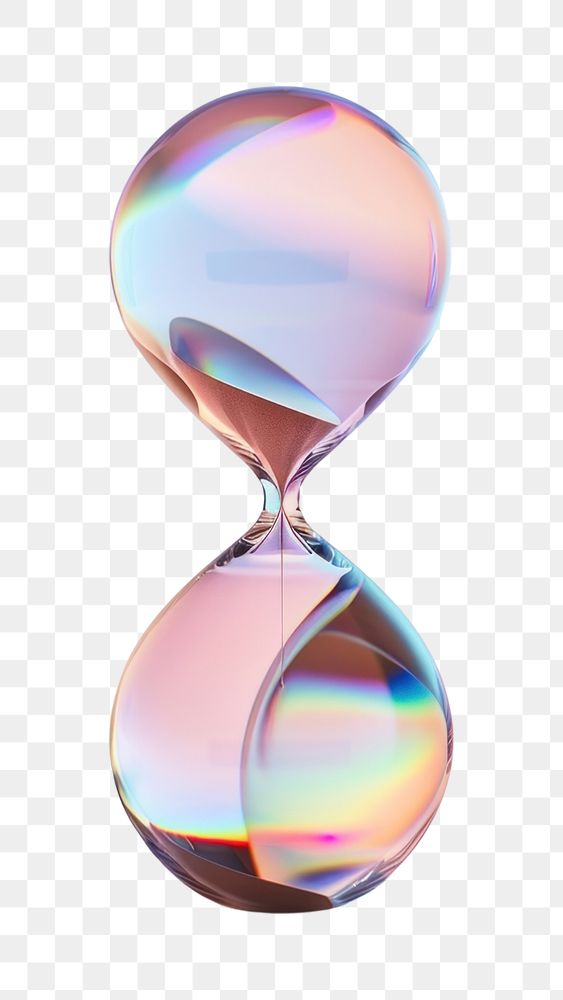 PNG Transparent sand clock shape glass reflection