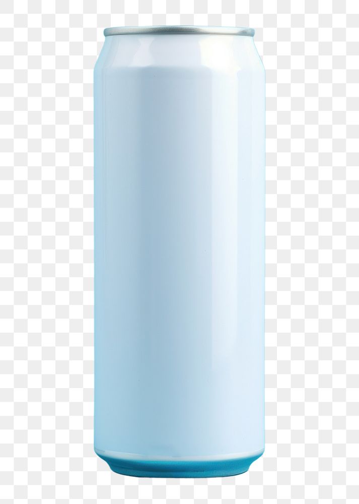 PNG Can mockup blue refreshment cylinder.
