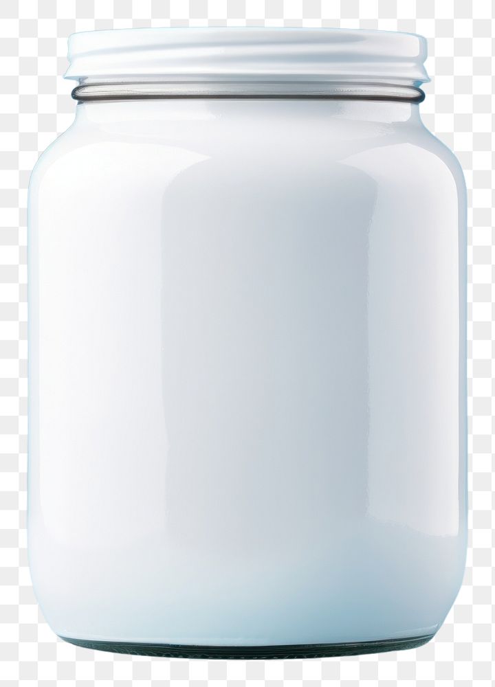 PNG Jar mockup blue milk container.