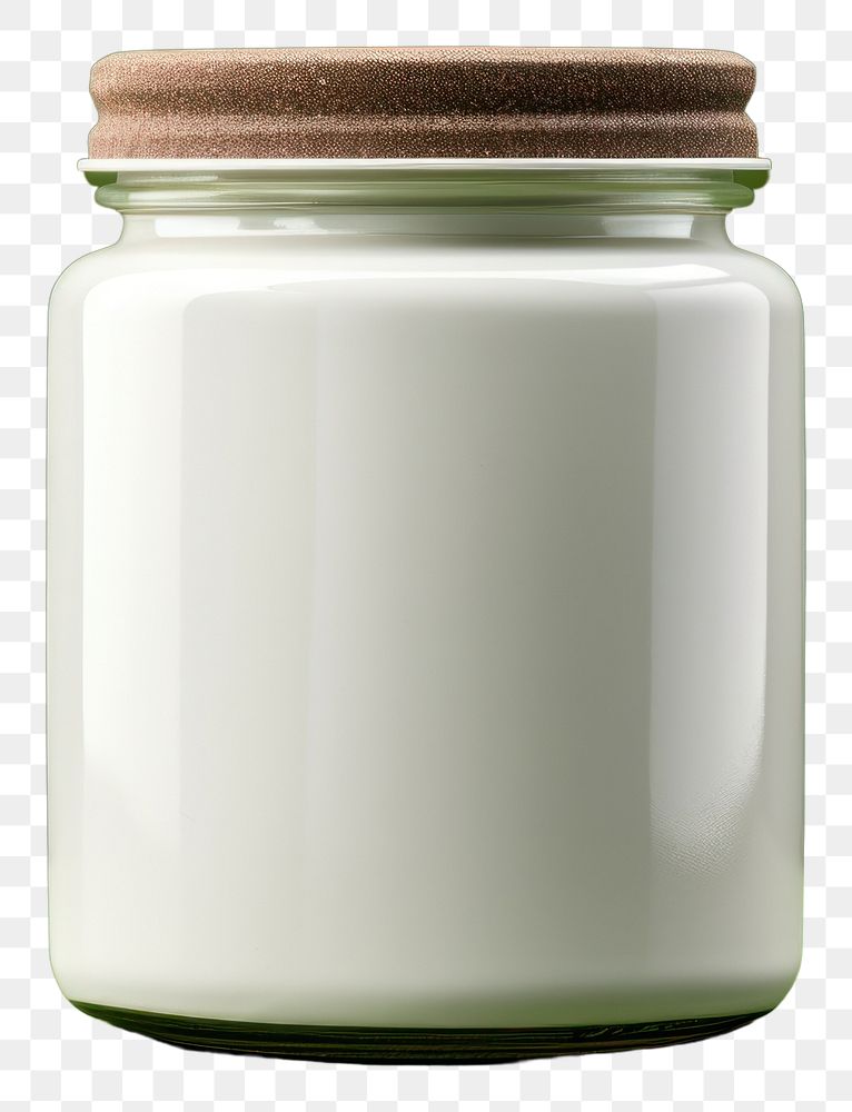 PNG Jar mockup dairy green milk.