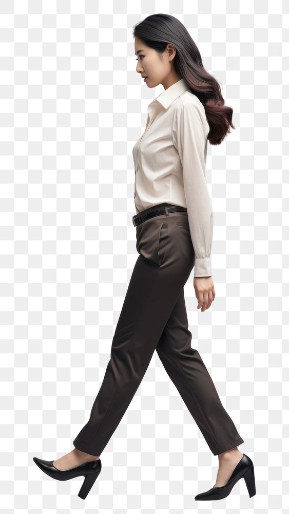 PNG A chinese businesswoman footwear walking sleeve. AI generated Image by rawpixel.