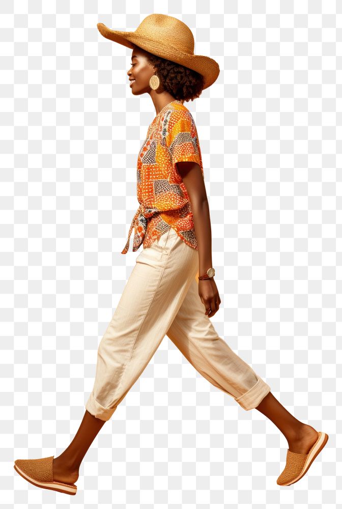 PNG An african woman in summer attire person adult human. AI generated Image by rawpixel.