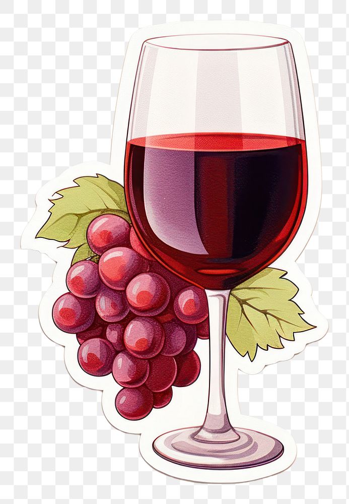 PNG  Red wine bottle grapes drink.