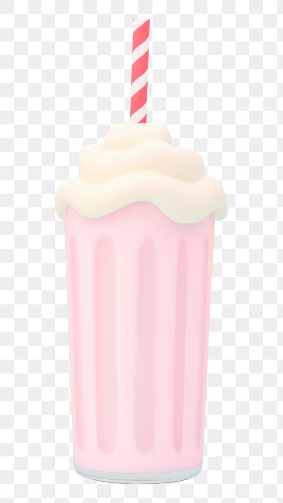PNG  Cute sweet milk shake with topping milkshake dessert cupcake.