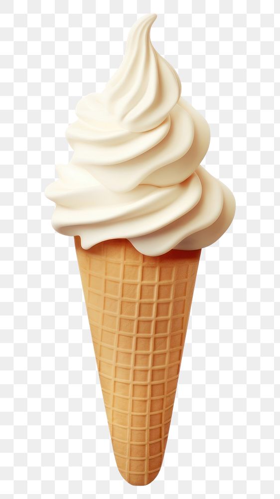 PNG  A vanilla ice cream cone dessert food white background