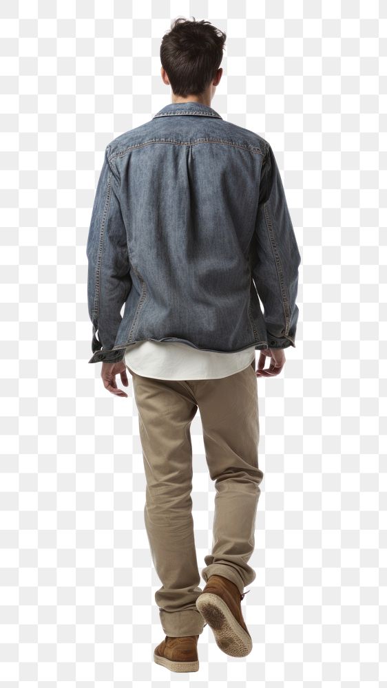 PNG  Man standing sleeve jacket