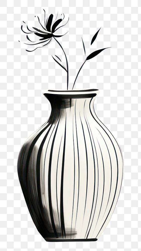 PNG Flower Vase ceramic plant vase art white background.