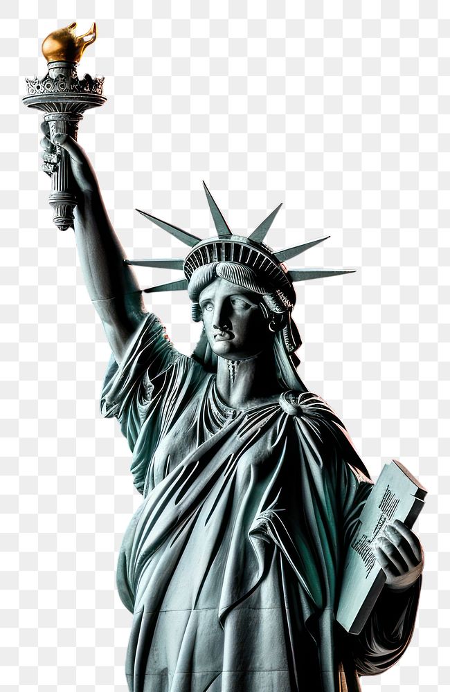 PNG State of liberty sculpture statue representation.