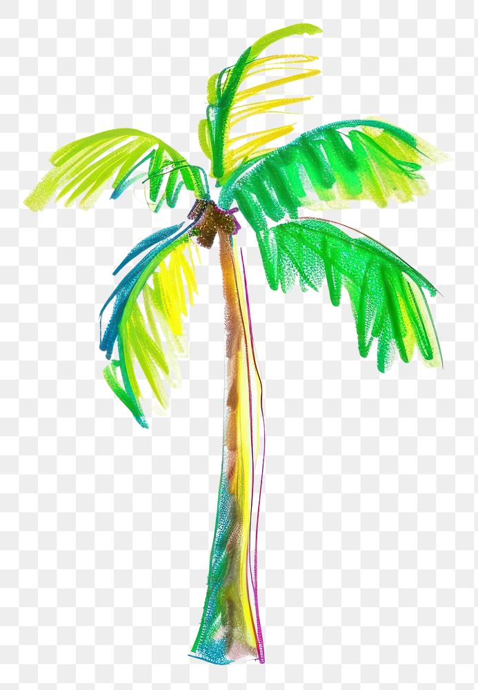 PNG  Palm tree plant white background creativity. AI generated Image by rawpixel.