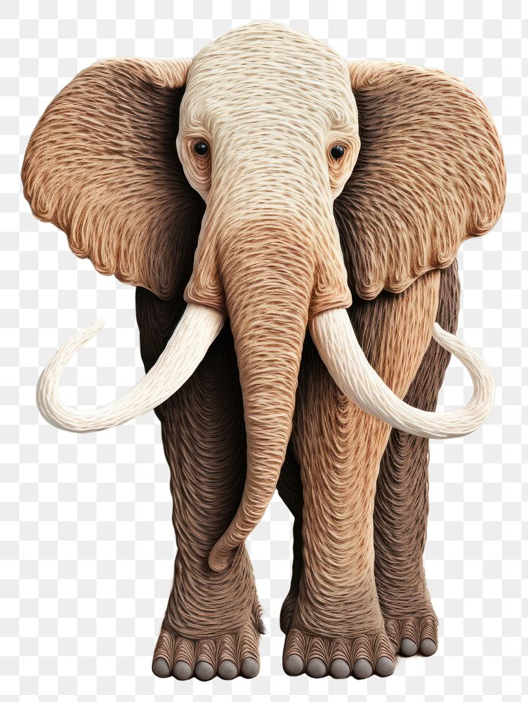PNG  Cute mammoth elephant wildlife animal.