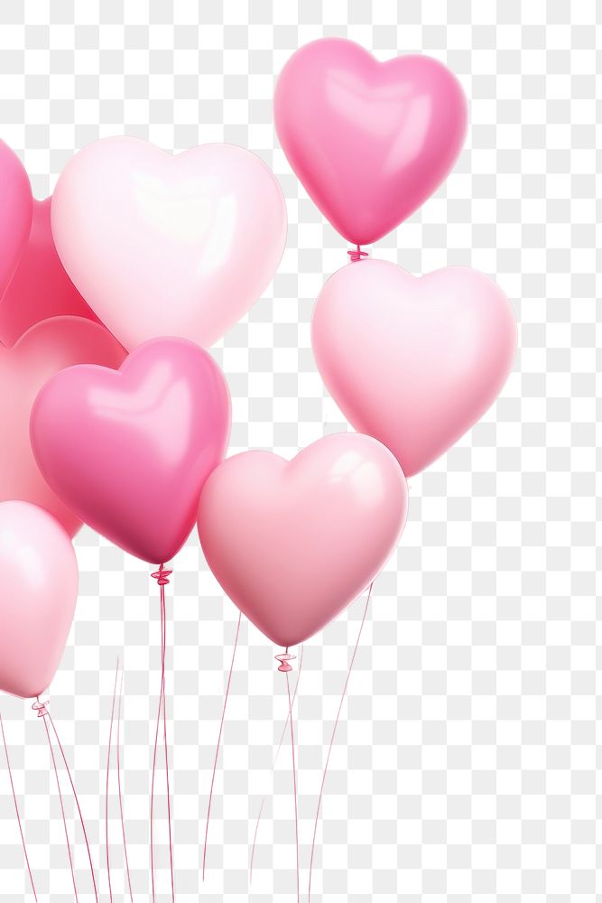 PNG Balloon hearts backgrounds pink celebration. AI generated Image by rawpixel.