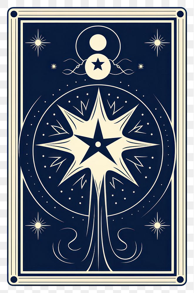 PNG  A tarot card with Esoteric mystical element symbol illuminated creativity. AI generated Image by rawpixel.