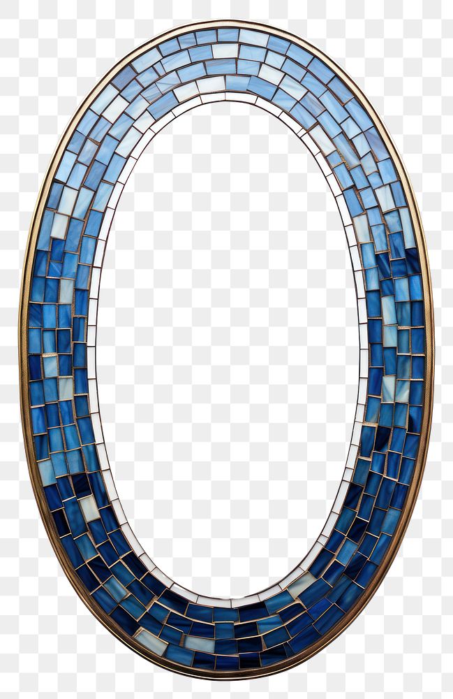 PNG  Oval mirror glass photo.