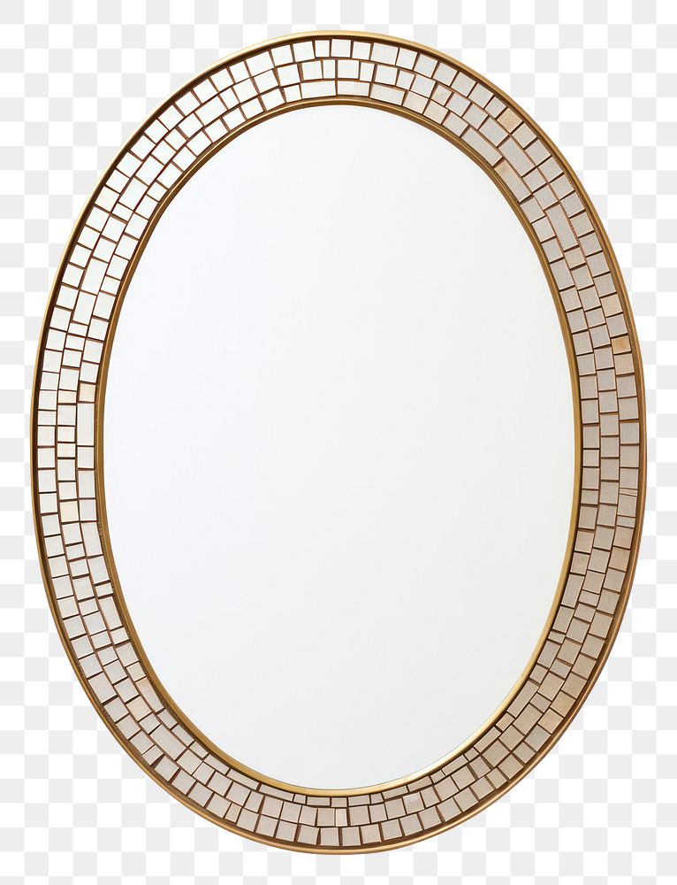 PNG  Oval mirror gold oval.