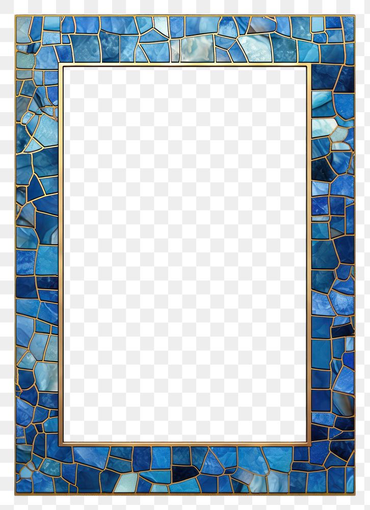 PNG  Rectangle frame backgrounds mosaic blue