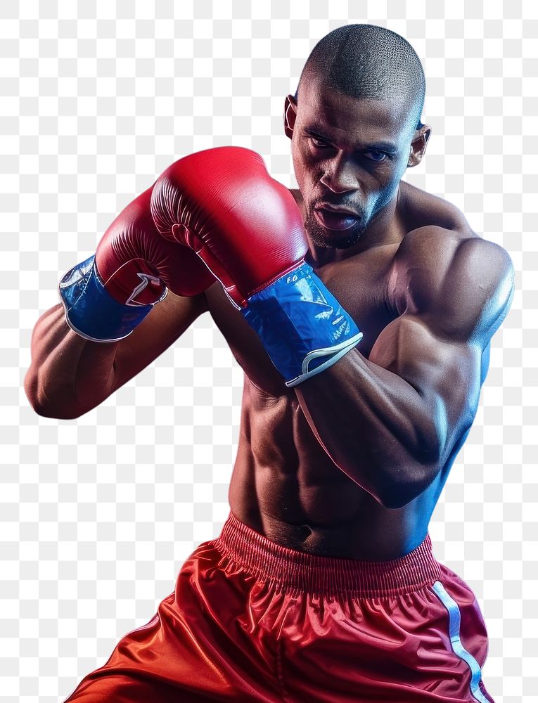 PNG  Boxing punching sports adult. AI generated Image by rawpixel.