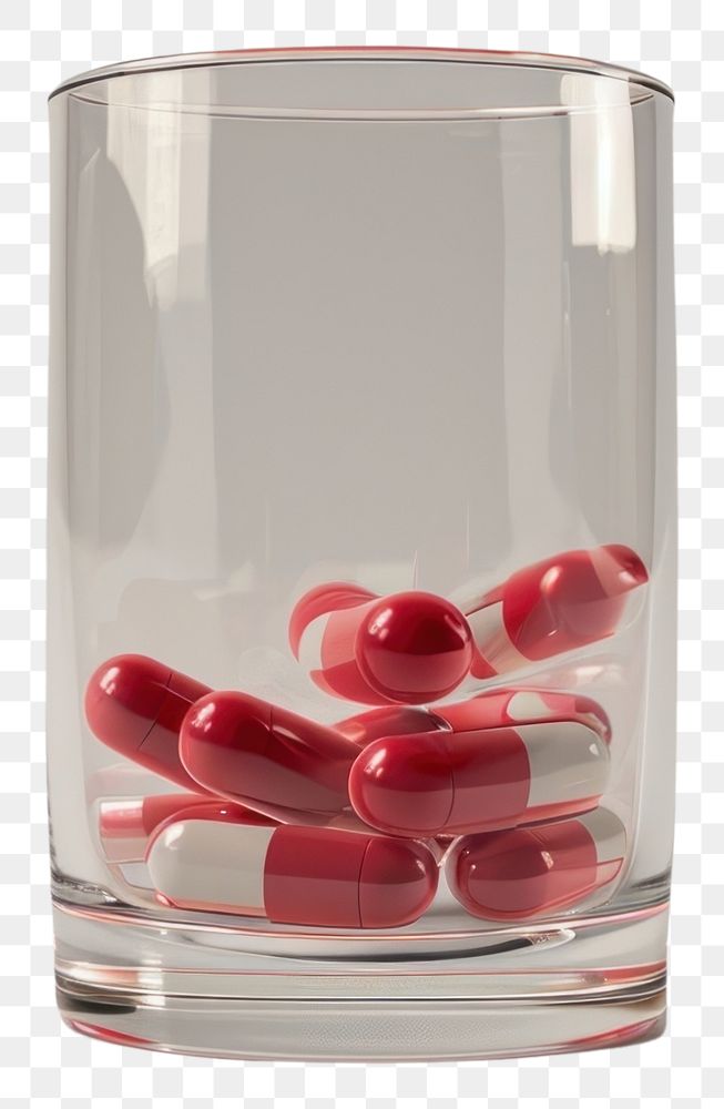 PNG Medicine glass transparent pill.