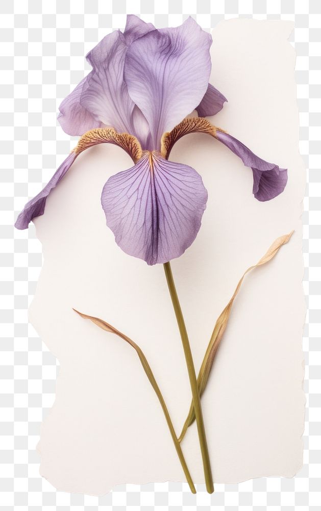 PNG Flower iris purple petal.