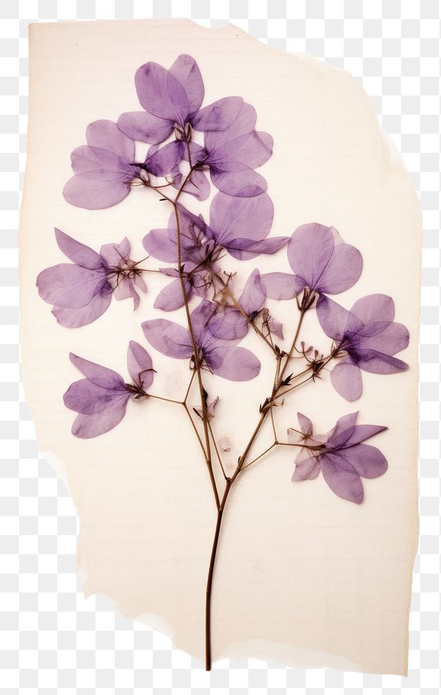PNG Real Pressed a lilac flower blossom purple.