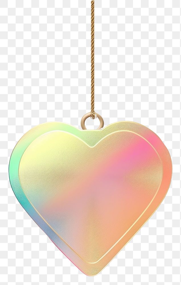 PNG  Hologram heart jewelry pendant locket. AI generated Image by rawpixel.
