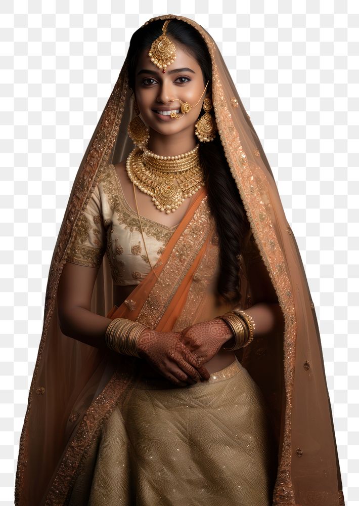 PNG  Indian bride wedding dress tradition
