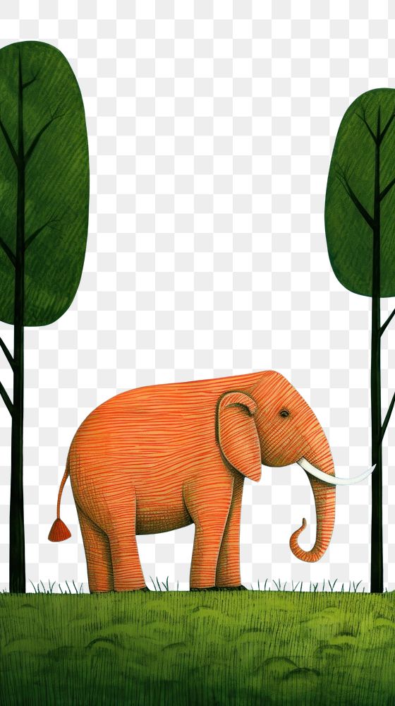 PNG  An elephant wildlife animal mammal.