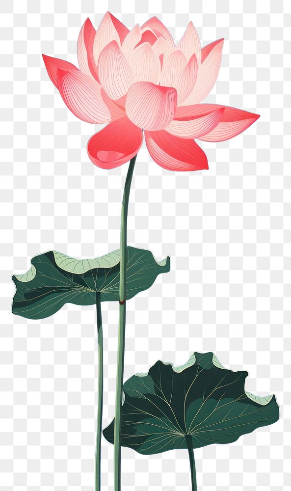 PNG  Chinese seamless lotus flower plant lily.
