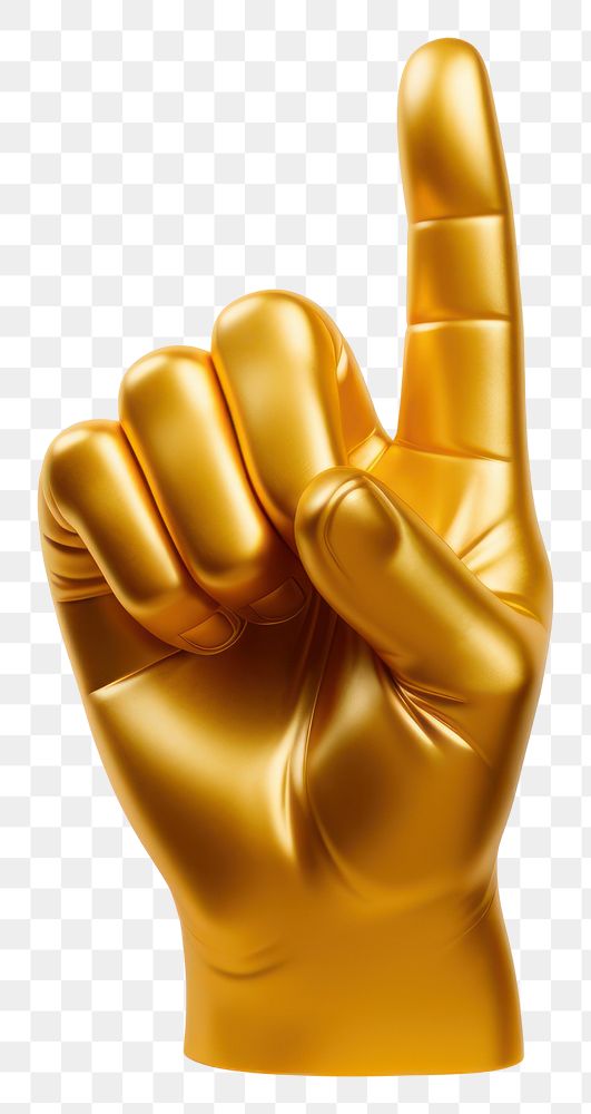 PNG  Hand finger glove gold.