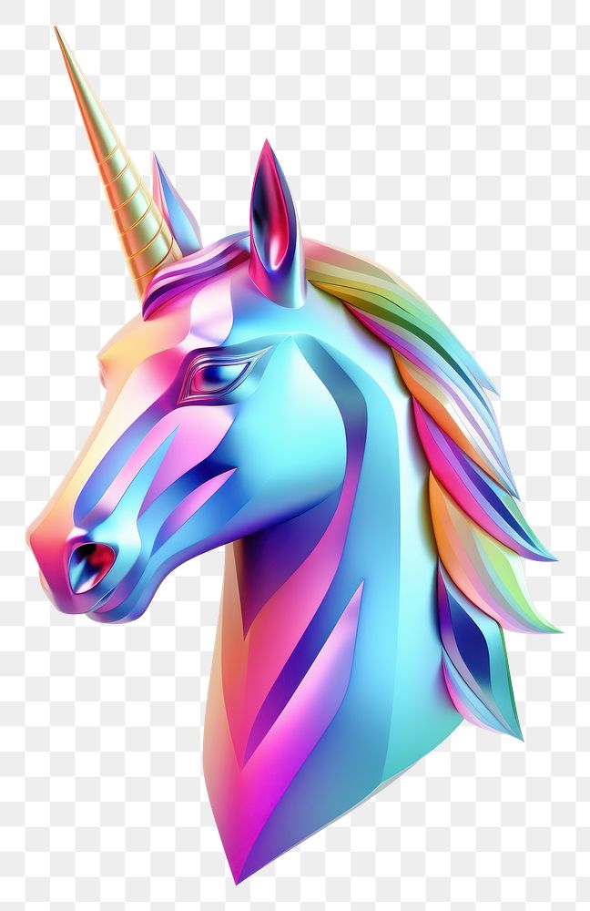PNG A minimal Unicorn icon iridescent animal mammal art.