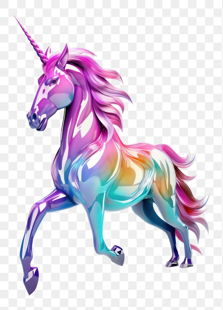 PNG A Unicorn icon iridescent animal mammal horse.