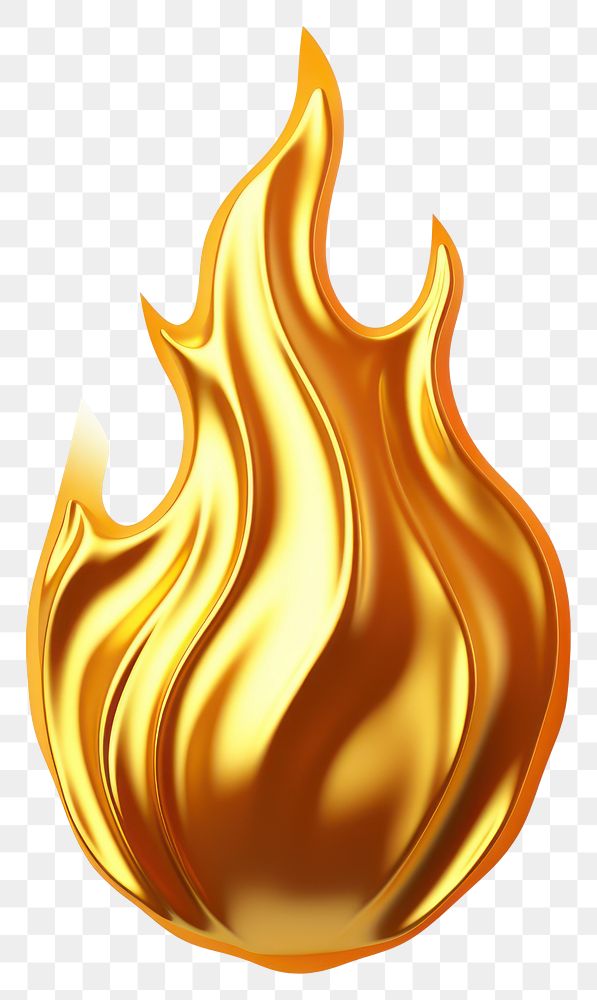PNG Fire gold white background glowing.