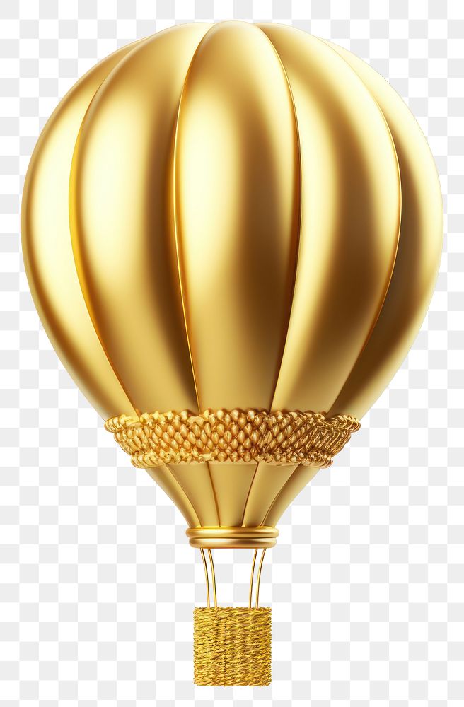 PNG Balloon aircraft gold white background.