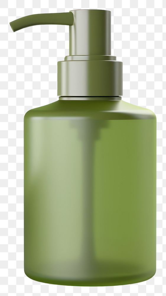 PNG  Bottle cosmetics green white background. AI generated Image by rawpixel.