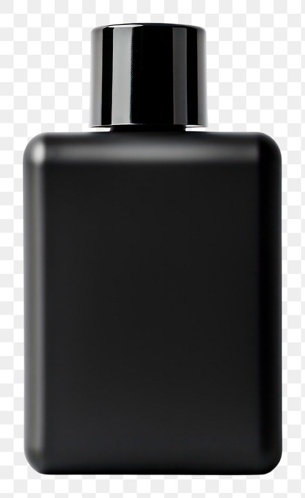 PNG  Bottle cosmetics perfume black. AI generated Image by rawpixel.