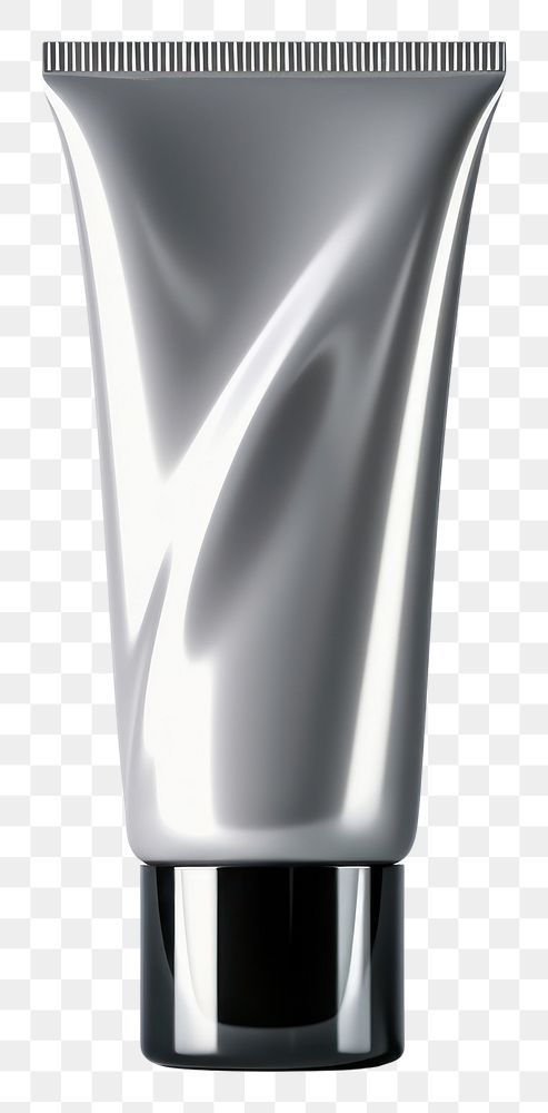 PNG  A dark silver cream tube cosmetics bottle aftershave.