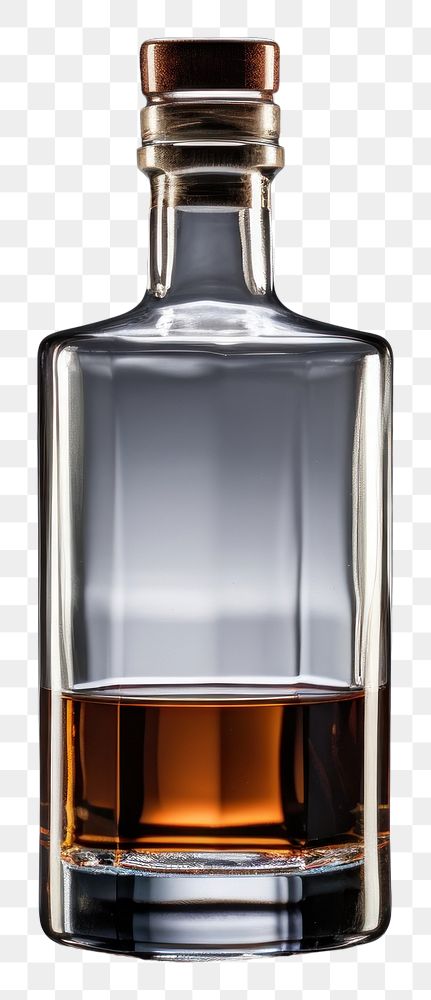 PNG  Modern vodka bollte in dark brown perfume bottle whisky.