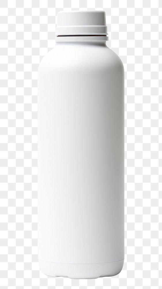PNG  A white water bottle white background drinkware container. AI generated Image by rawpixel.