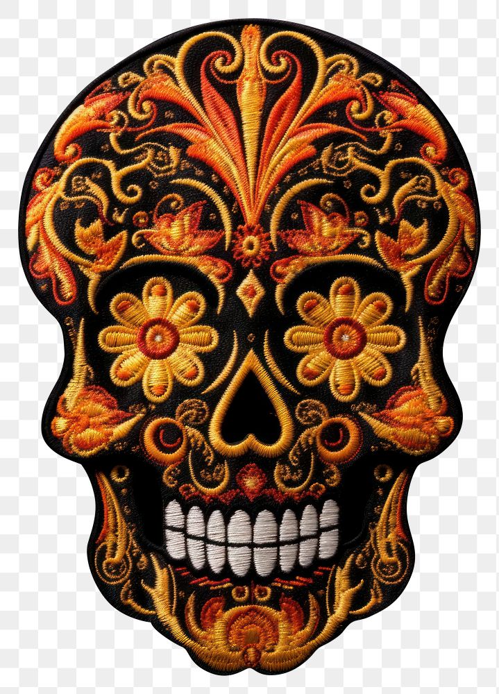 PNG Skull craft art red. AI generated Image by rawpixel.