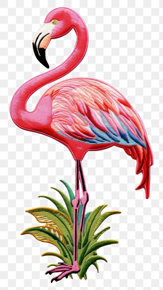PNG Flamingo animal plant bird. AI generated Image by rawpixel.