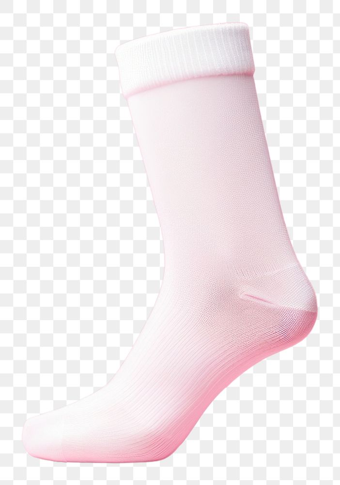 PNG Sock mockup white pink pantyhose.