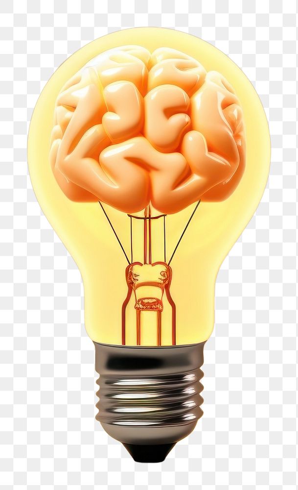 PNG  Light bulb with brain lightbulb innovation electricity.