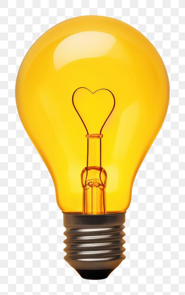 PNG  Light bulb with heart shape lightbulb innovation electricity.